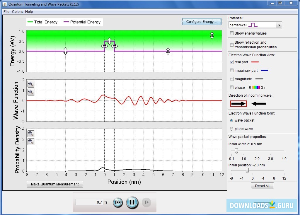 Quantum Tunneling and Wave Packets