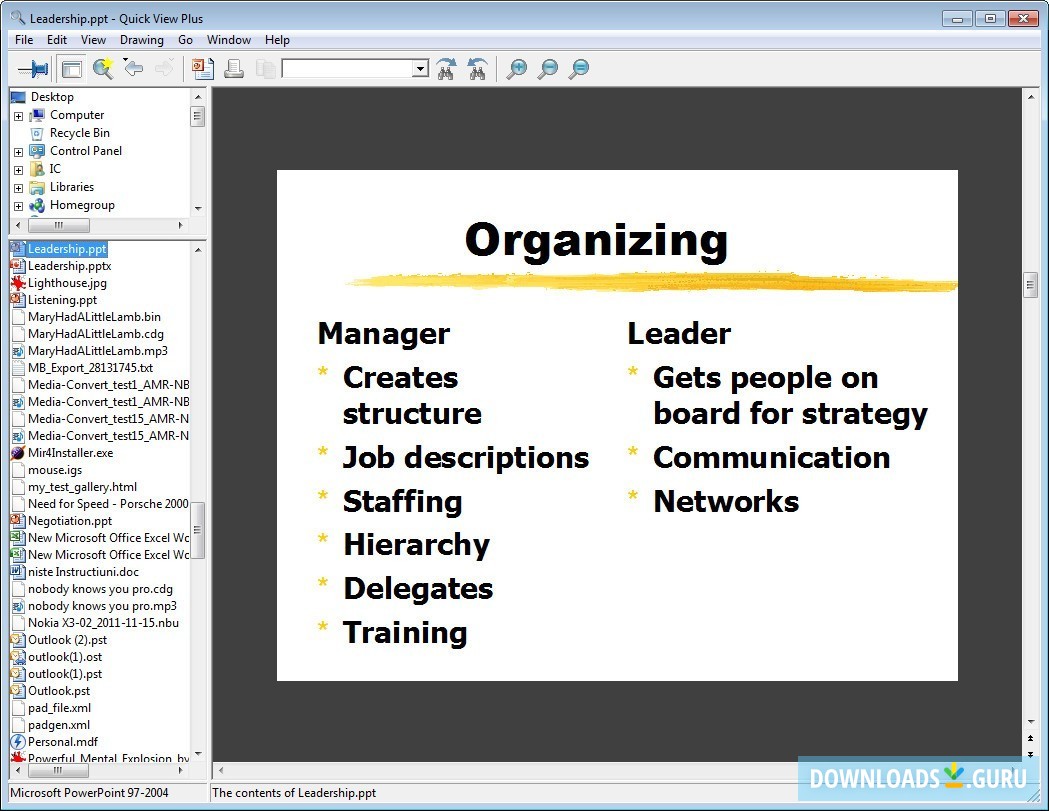 Viewing a PPT Presentation