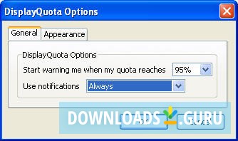 Quota Addon for Thunderbird