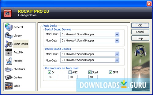 Deck Properties window