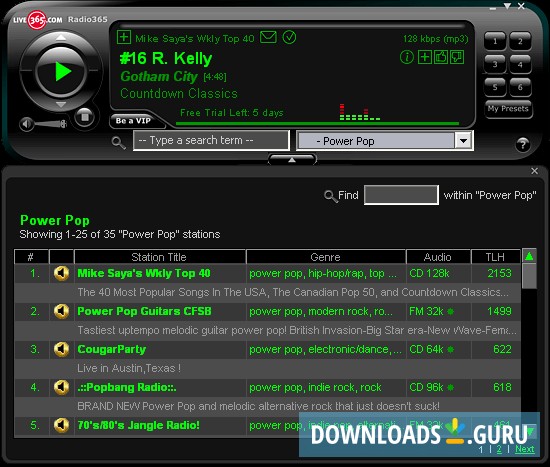 Radio365 Recommendations