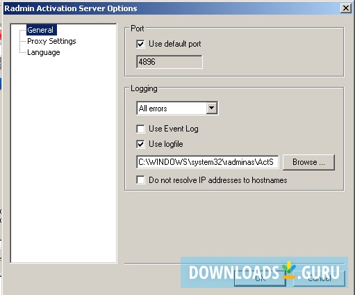 Radmin Activation Server