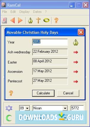 Movable Christian Holy Days