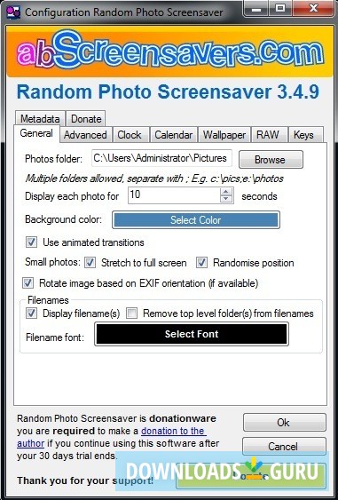 Random Photo Screensaver