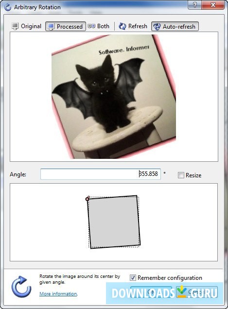 Arbitrary Rotation Window