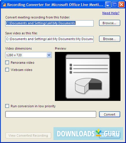 Recording Converter for Microsoft Office Live Meeting 2007
