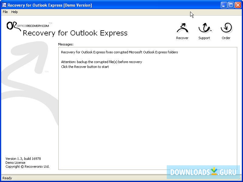 Recovery for Outlook Express