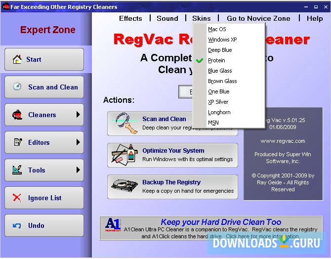 RegVac Registry Cleaner