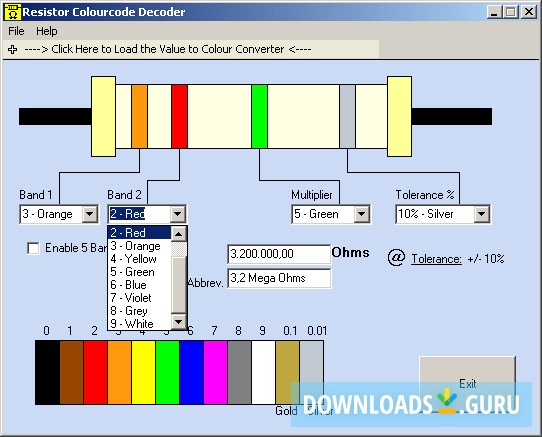 Resistor Colourcode Decoder