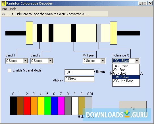 Resistor Colourcode Decoder