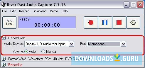 River Past Audio Capture