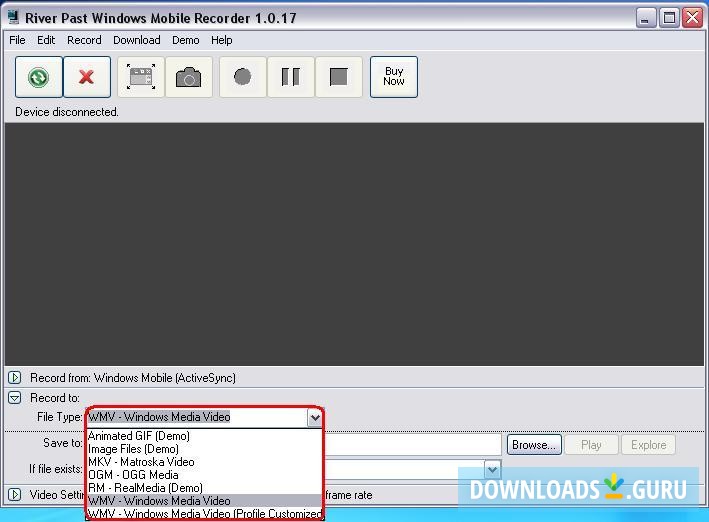 River Past Windows Mobile Recorder
