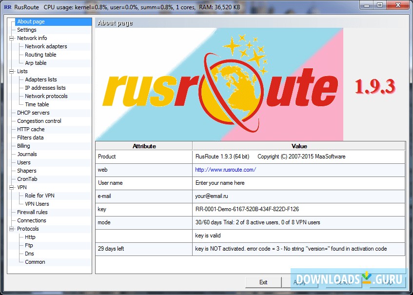 RusRoute firewall