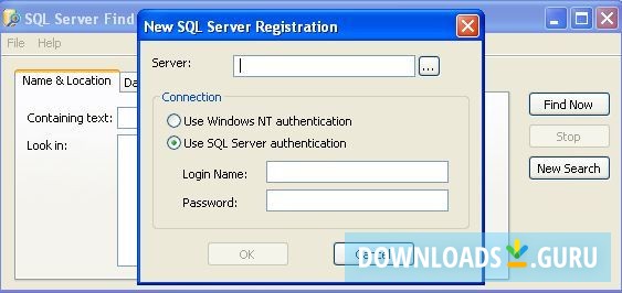 New SQL server registration