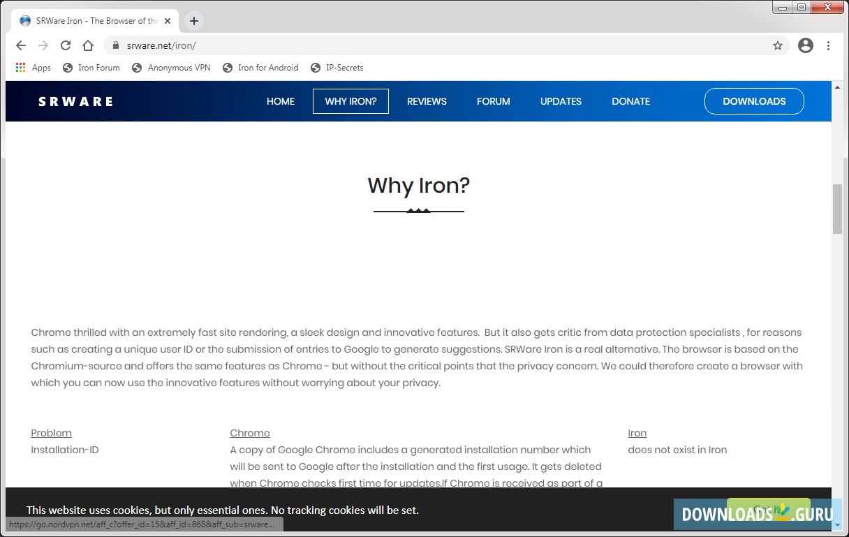 SRWare Iron 113.0.5750.0 download the new version for ipod