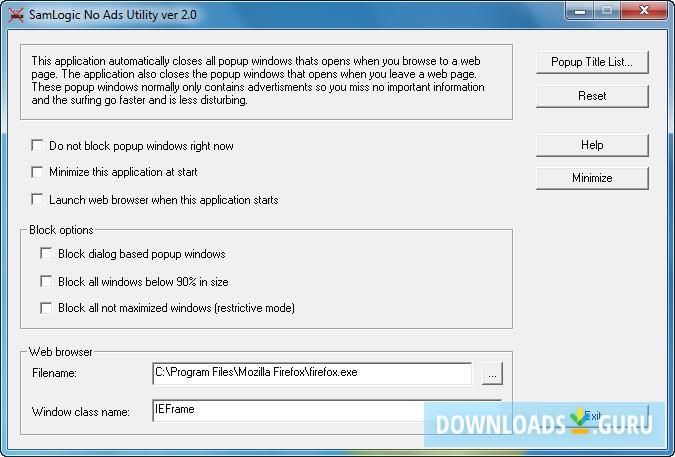SamLogic No Ads Utility