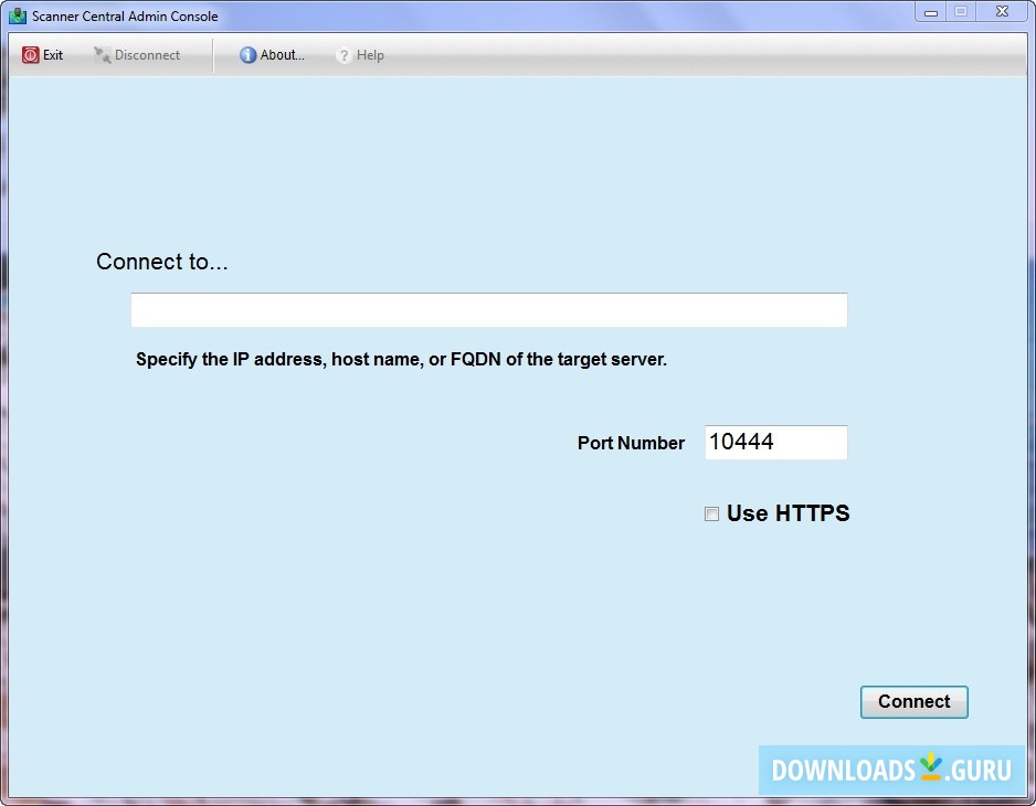 Scanner Central Admin Console
