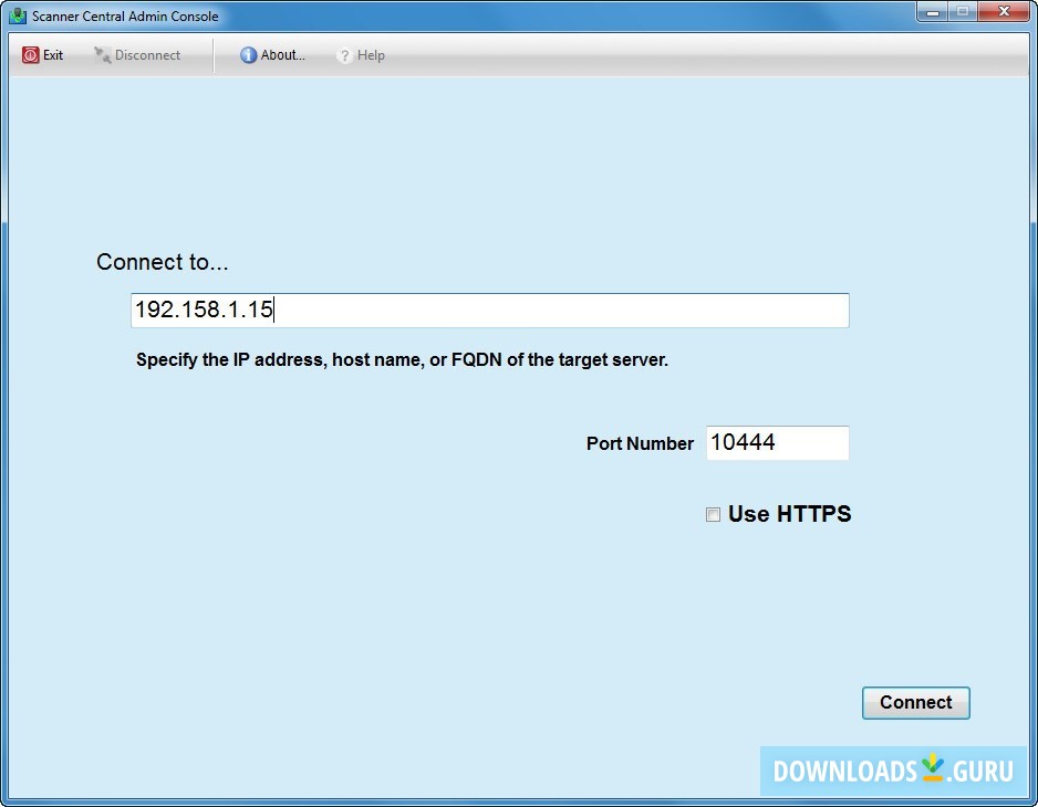 Scanner Central Admin Console