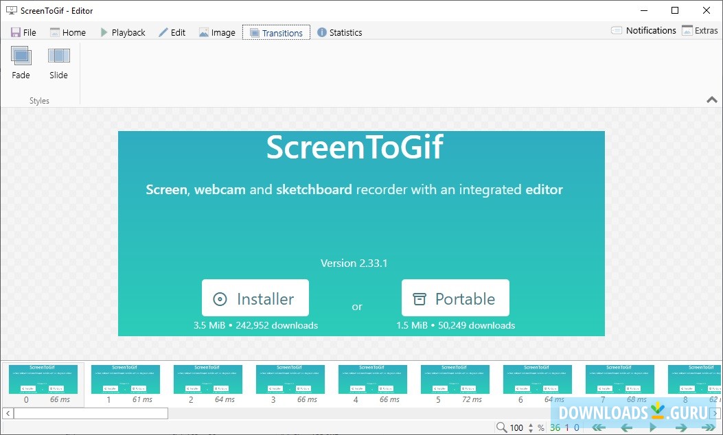 download the new for windows ScreenToGif 2.39