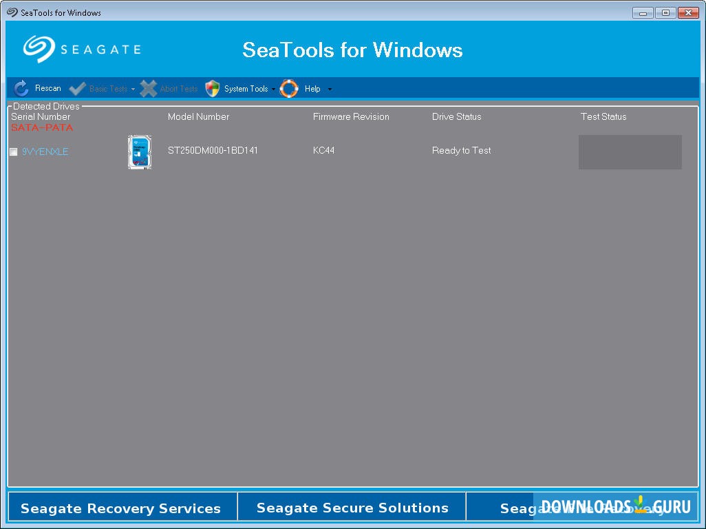 download seagate seatools for windows