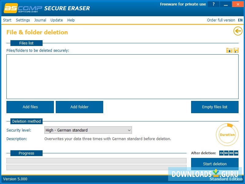 download the last version for android ASCOMP Secure Eraser Professional 6.002