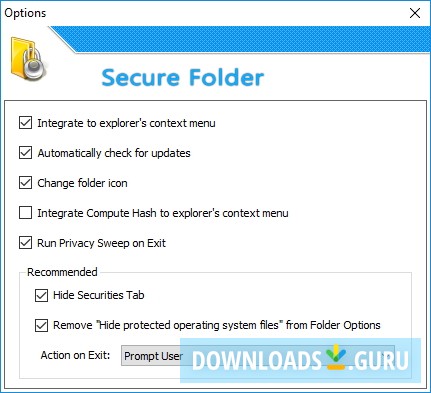 create a secure folder in windows 10