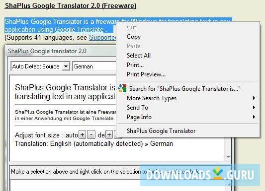 ShaPlus Google Translator