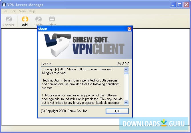 shrew soft vpn access manager