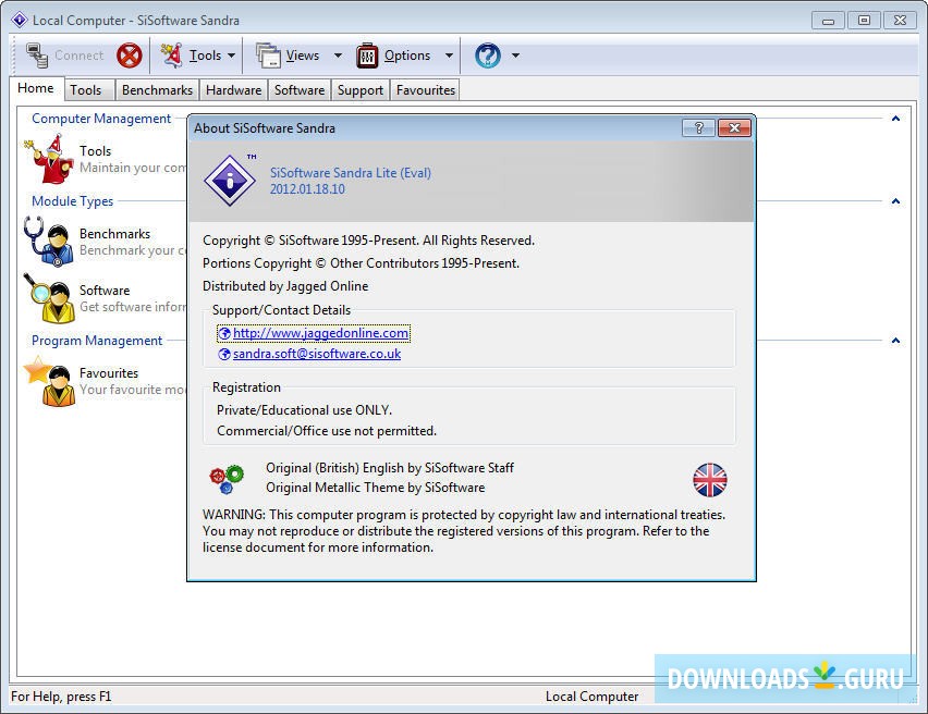 SiSoftware Sandra Lite download the new for windows
