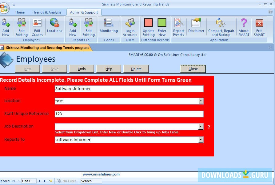 Sickness Monitoring and Recurring Trends