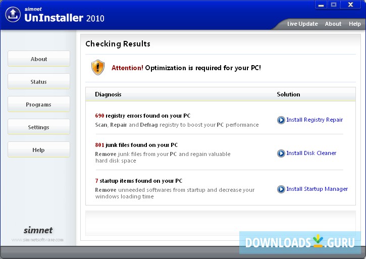 UnInstaller recommendations for speeding your PC.