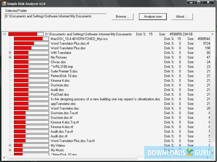 Simple Disk Analyzer