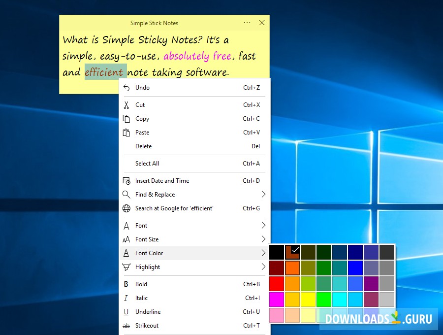 Simple Sticky Notes