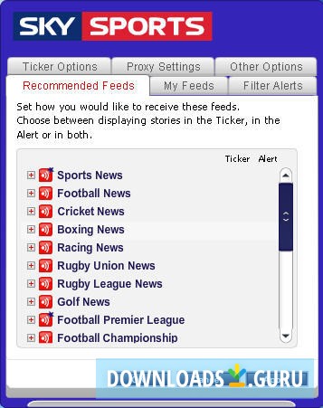 Sky Sports Alerter