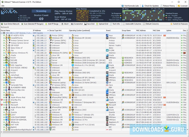 Slitheris Network Scanner