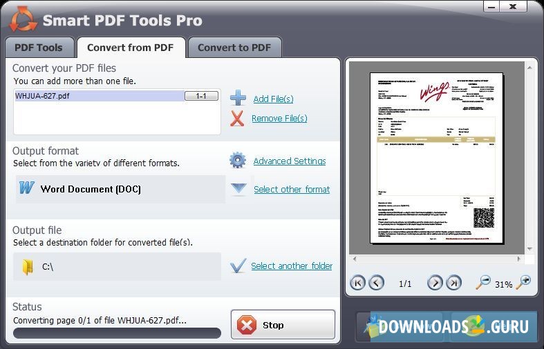 Convert from PDF