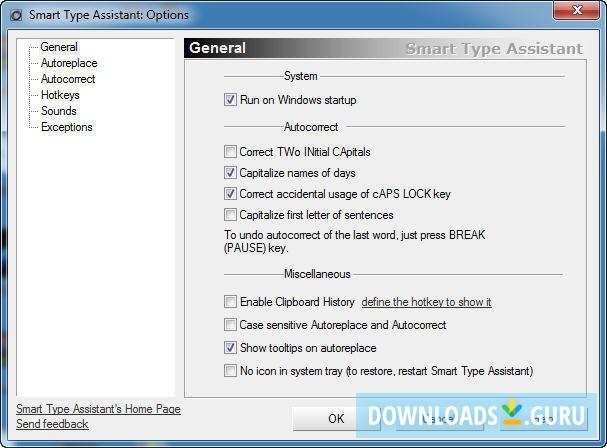 Options Interface