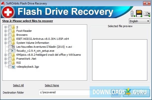 Select Files to Recover