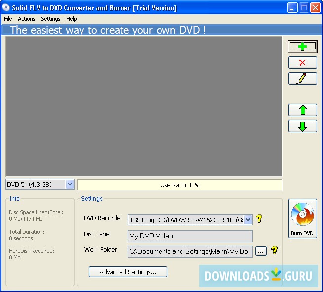 Solid FLV to DVD Converter and Burner