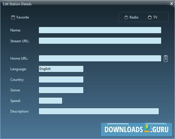 Adding a new radio or TV station