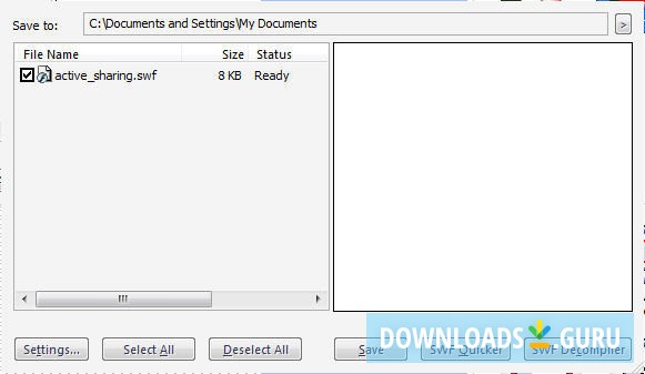 Sothink SWF Catcher Main Interface
