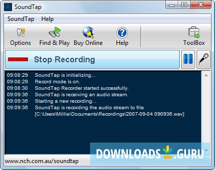 SoundTap Streaming Audio Recorder