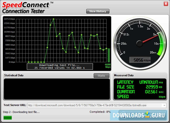 Speed Tester Running