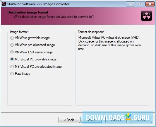 Selecting Output Type