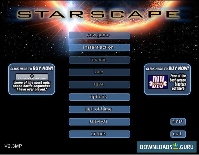 Main menu