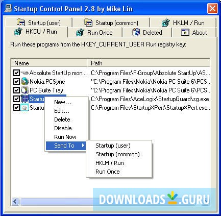 Startup Control Panel