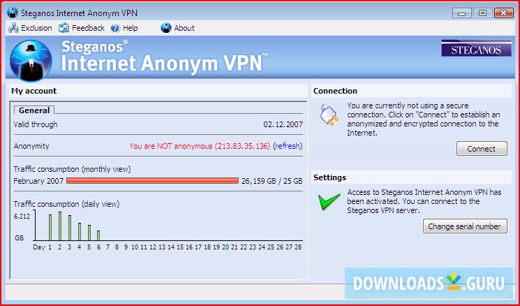 steganos internet anonym vpn 1.1.6 serial number