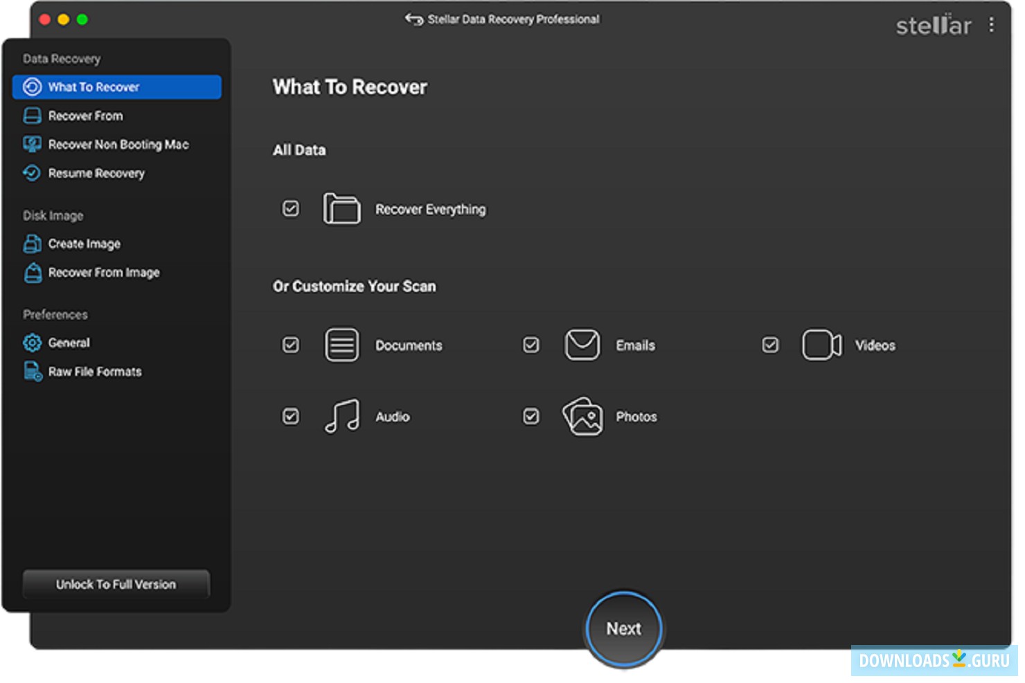 Stellar Data Recovery Professional