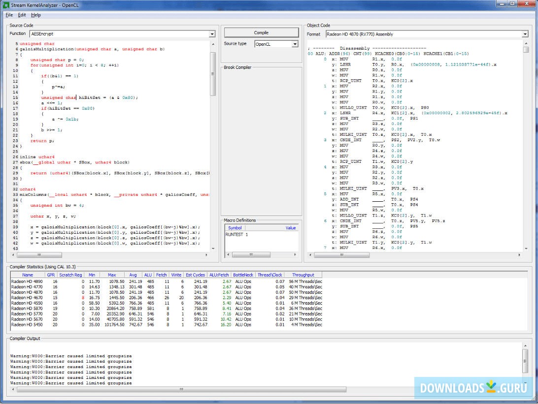 Stream KernelAnalyzer