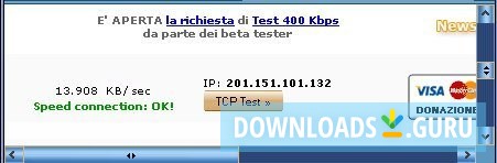 Connection test results